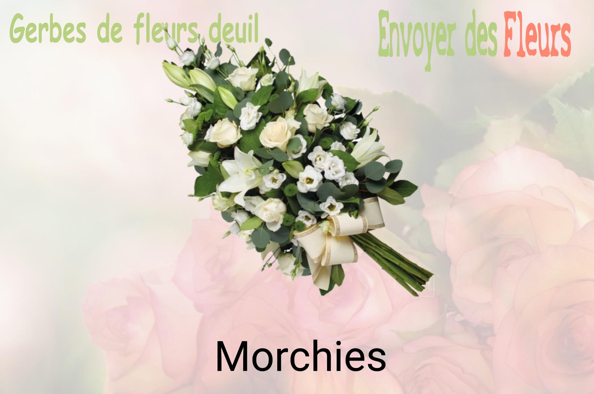 Gerbe de fleurs de deuil livrée à Morchies